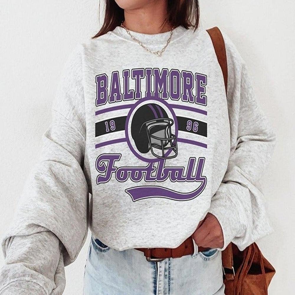 Baltimore Football Sweatshirt Retro Ravens